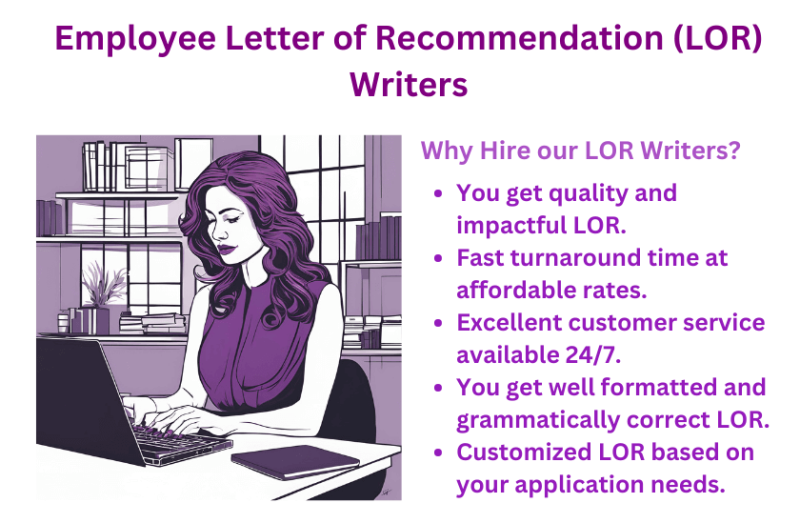 Employee letter of recommendation writing services